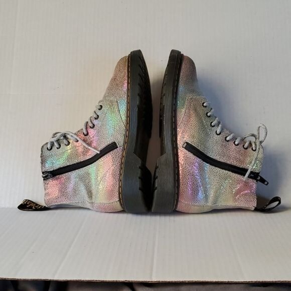 Dr Martens Pascal Boots Doc's DM's Doc Marten's Iridescent GIRLS Youth Kids 2 - Picture 4 of 12
